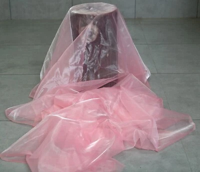 Tecido de organza 5~20 jardas cristal transparente costura artesanato faça você mesmo decoração de festa de casamento 45"W - Imagem 1 de 4