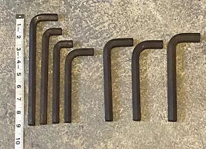 Large 7 Piece Hex Key Set Lot (1) 5/8, (2) 9/16, (4) 1/2 Allen Wrench - Picture 1 of 3