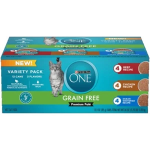 Grain Free Natural Variety Pack, Wet Cat Food Pate, 3 oz Cans, 24 Count - Picture 1 of 7