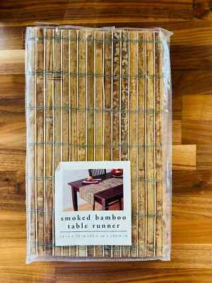 Corredor de mesa Pier 1 Imports bambú ahumado 14" x 72" usado Foto 1 de 4