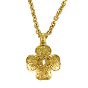 CHANEL COCO Mark Gold plated Necklace - Picture 1 of 14