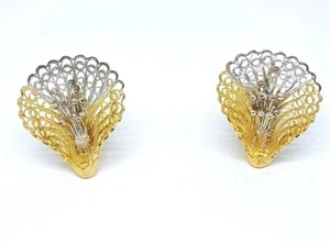Orecchini a fiore con clips in argento 925/000 - Imagen 1 de 6