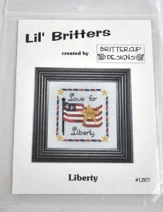 Brittercup Designs Lil' Britters LIBERTY Pattern #LB07 Patriotic USA Flag NEW - Picture 1 of 5