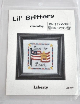 Brittercup Designs Lil' Britters LIBERTY Pattern #LB07 Patriotic USA Flag NEW - Image 1 of 4