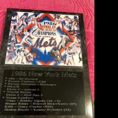 1986 New York Mets team  statistics plaque - New Lower Pricing!! Cover