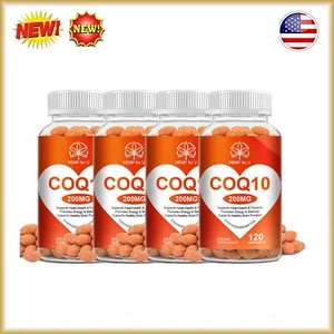 1-4 Bottles 200mg COQ10 Capsules 120pcs,Promote Heart Health,Energy&Stamina - Picture 1 of 14
