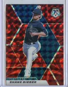 2021 Panini Mosaic Mosaic Reactive Red #80 Shane Bieber - Picture 1 of 1