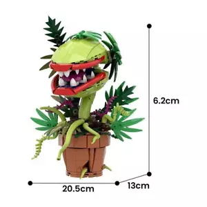 Super Mario Bros Trottin' Piranha Plant Cannibal Flower Model Block Puzzle Toys - Picture 1 of 9