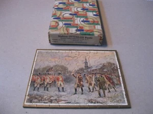 Vintage Madmar Interlox Wood Puzzle "The First Resistance", Edward Moran artist - Picture 1 of 15