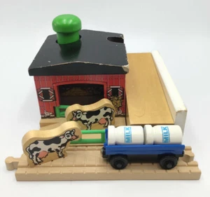 Thomas & Friends SODOR DAIRY FARM Complete Set Cows Milk Wooden Railway Vtg 2001 - Picture 1 of 10