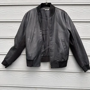 Paul Smith Black Lambskin Bomber Jacket Small Made In Italy - Picture 1 of 8
