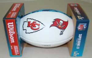 Super Bowl LV 55 Dueling Autograph Mini Football - Boxed - Chiefs vs. Buccaneers