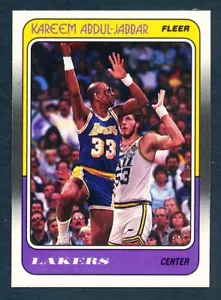 1988 FLEER Basketball #64 KAREEM ABDUL-JABBAR NRMT/MT+ - Foto 1 di 2