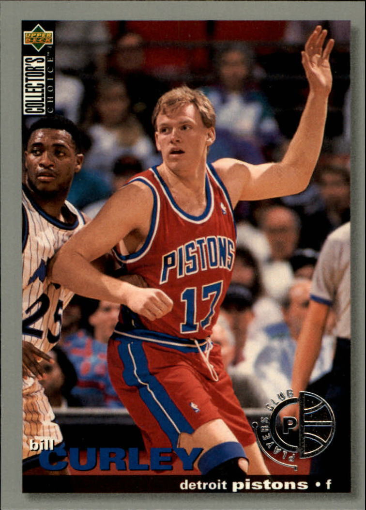 1995-96 Collector's Choice Player's Club Pistons Basketball Card #60 Bill Curley