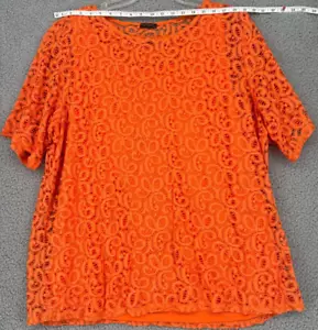 Nue Options Plus Women's Orange w/attached Tank Blouse Sz 2X Made in USA - Picture 1 of 8
