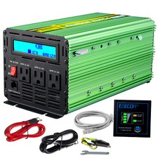 Edecoa Power Inverter 2000W 4000 Watt 12V dc to 110V 120V ac Lcd Cables car Rv