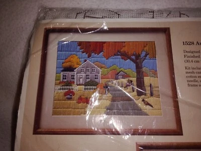 Vintage 1988 Cross Stitch Kit Autumn Afternoon New Old Stock - Image 1 of 4