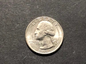 2021 P State Quarter-Crossing Delaware (Die Chip between W + A) REV - Picture 1 of 4