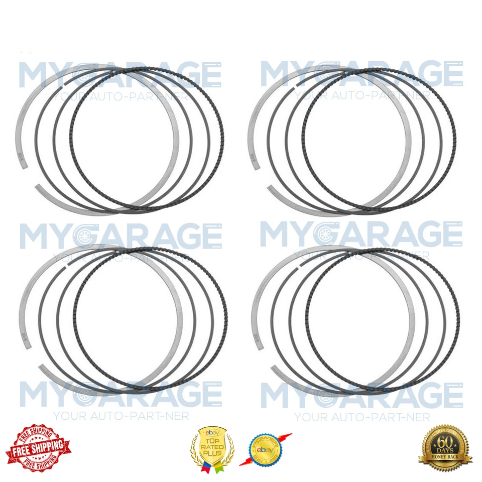 Комплект из 4 поршневых колец диаметром отверстия CP-Carrillo 3,937 дюйма / 100,00 мм подходит для Subaru EJ257 EJ255 - Изображение 1 из 4
