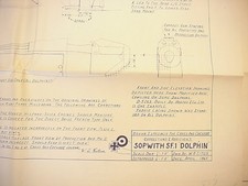 Cross and Cockade Sopwith 5 F.1 Dolphin Engineering Drawing Model Airplane Plan