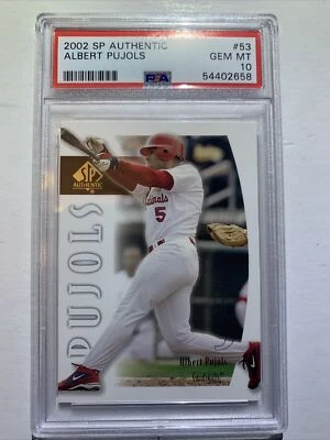 Tarjeta de segundo año ALBERT PUJOLS 2002 SP BÉISBOL AUTÉNTICO #53 GEMA COMO NUEVA PSA 10 Foto 1 de 2