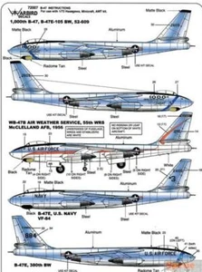 Warbird 1/72 Boeing B-47 Stratojet set decalcomania 72007 - Foto 1 di 1