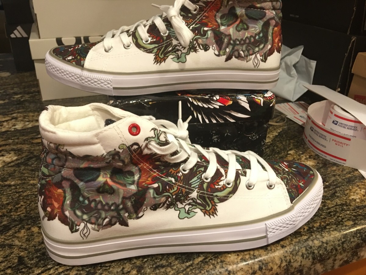Ed Hardy スカルデザインブーツ Ed Hardy Upper Leather Casual Shoes for Men for sale | eBay