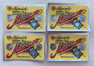 Vintage 4 Charles Heurich Brewing Co Maerzen Beer Bottle Labels Unused - Picture 1 of 3