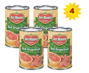 Del Monte Rote Grapefruit in hellem Sirup (4er Pack) 15 Unzen Dosen - Bild 1 von 1