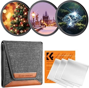 72mm Star Filters Kit 3pcs 4 Points 6 Points 8 Points Cross Screen Starburst F - Picture 1 of 8
