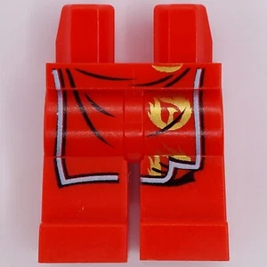 Lego Ninjago Red Hips and Legs with Ninja Robes and Gold Fireball 970c00pb0124 - Picture 1 of 1