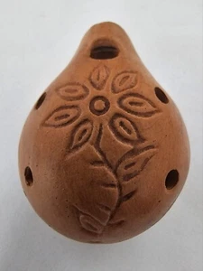 South American Pottery Ocarina 5 Holes Small 2" - Picture 1 of 4
