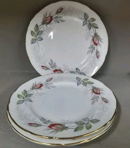 Set Of 4 Vintage Paragon Bridal Rose Tea Plates 15.5cm VGC - Picture 1 of 4