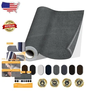 Economical Self-Adhesive 35x79 Inch Suede Patches for Sofa & Clothing Repair - Picture 1 of 8