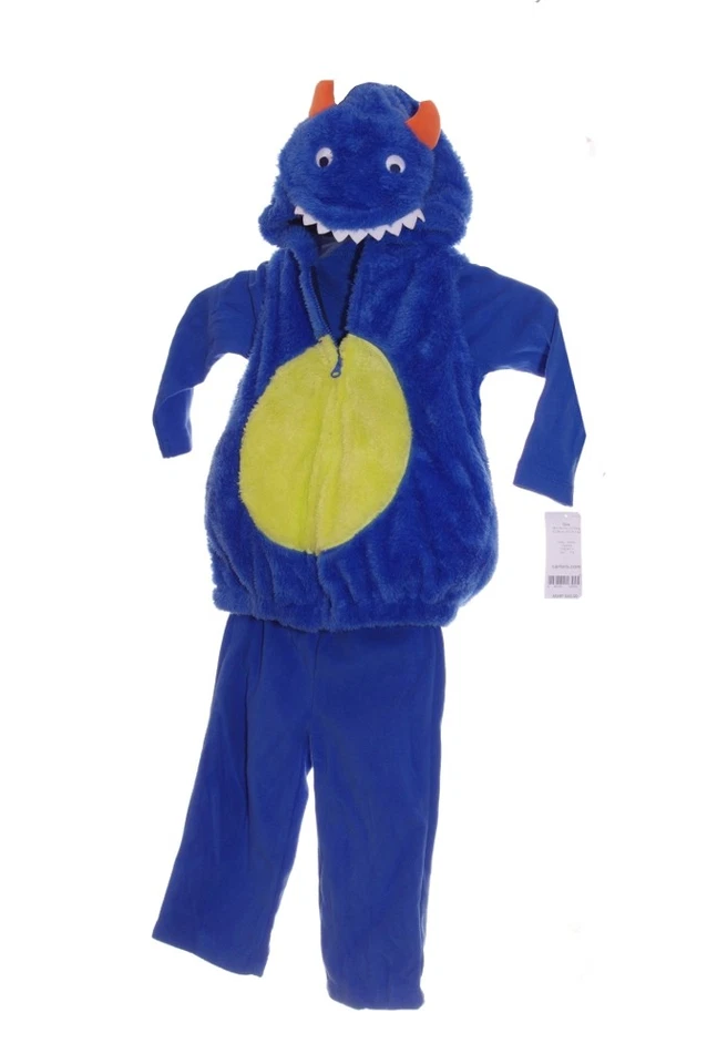 Carters Niños Azul Monstruo Miedo Cálido Halloween Purim Disfraz 12 18 24 Meses NUEVO Foto 1 de 1