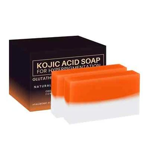 2*Turmeric Kojic Acid Brightening Soap Skin Whitening Dark Spots Lightening US - Picture 1 of 3