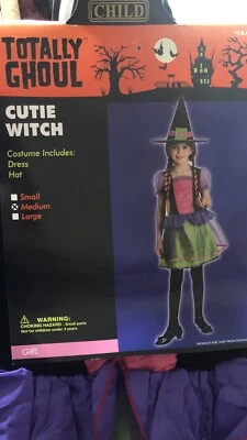 Lindo Disfraz de Bruja Halloween Niñas Cutie Niños Mediano 8-10 Lindo Totalmente Ghoul Foto 1 de 2