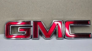 OEM GMC Emblem Badge Red Chrome Logo 22759917 Fits Sierra Yukon Acadia 07–14 - Picture 1 of 4