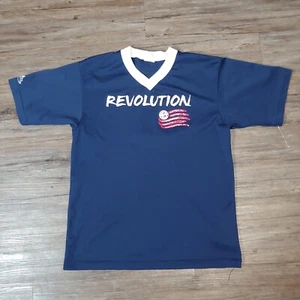 90's New England Revolution soccer football jersey men's blue Majestic USA - Picture 1 of 5