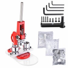 1.25" 32mm Button Maker Badge Punch Press Machine Free 1000 Parts Circle Cutter