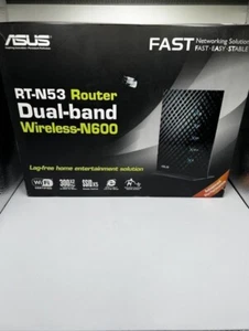 ASUS RT-N53 4-Port 10/100 Wireless N Dual Band Router 2.4 & 5ghz Working - Picture 1 of 11