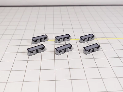 AVGEEK MODELS 6x PORTABLE CABINS Temporary Operations Buildings Airport Model 1:400 Scale