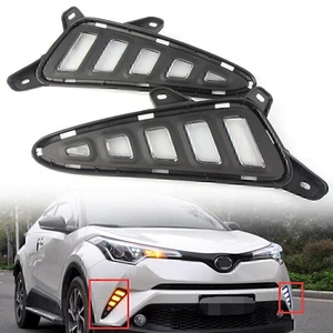 Tagfahrlicht Tagfahrleuchten für Toyota Neuwagen CHR C-HR 2018 weiß/gelb - Bild 1 von 7