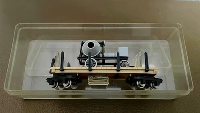 EGGER-BAHN,    -  2406 Rungenwagen mit Betonmischer in OVP - - Bild 1 von 2