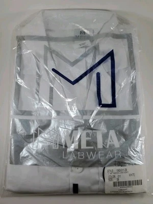NEW Meta Men’s White 38" Lab Coat Size 38 Professional Medical Style 1963-011-38 - Image 1 of 4