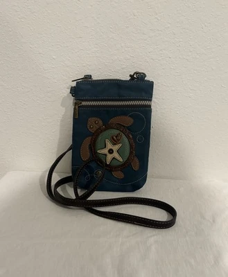 Chala Turtle Venture Cellphone Crossbody Bag Zip Top Purse RFID - Image 1 of 4