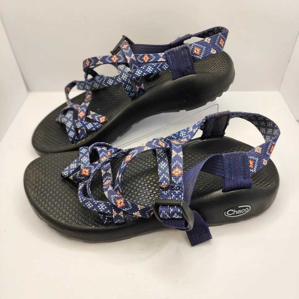 Chaco Z Cloud X2 Adjustable Dual Strap Toe Loop Aztec Geometric Sandals Women 7 - Image 1 of 4
