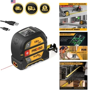 Nastro Laser Misura 135Ft Ricaricabile con Gancio Magnetico e Nastro 16Ft - Foto 1 di 10