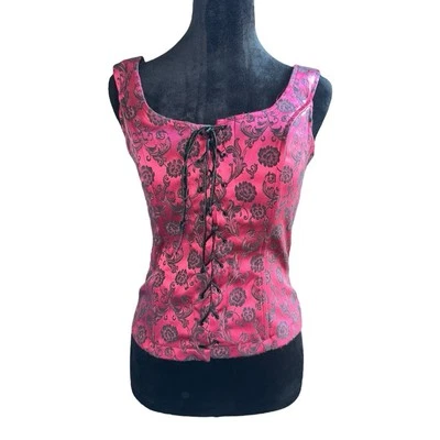 Corsé Rojo Fredricks Of Hollywood Años 90 RARO Costuras Negras Talla Grande De Colección Foto 1 de 4