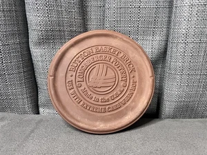 Longaberger Pottery Button Basket Brick Bread Warming Stone 6 Inch Round USA - Picture 1 of 6